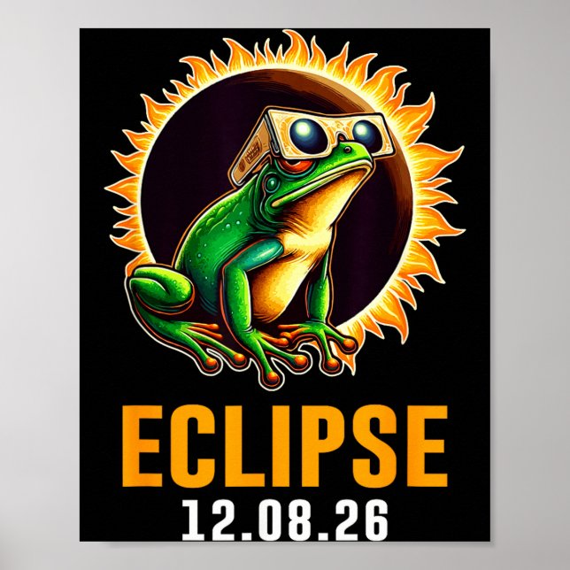 Bärande solförmörkelse groda solförmörkelse poster (Framsidan)