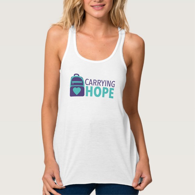 Bärande tanktop för hoppRacerbaksida Linne Med Racerback (Framsida)