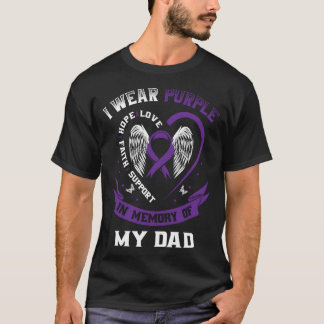 Bärans Lila till minne av min Pappa pankreascancer T Shirt