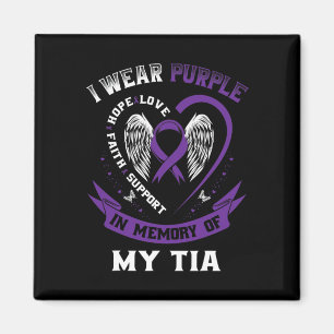 Bärans Lila till minne av min Tia- pankreascancer Magnet