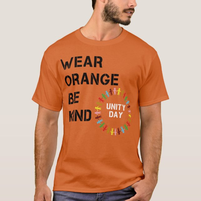 bärans orange är en vänlig enhetsdag t shirt (Framsida)