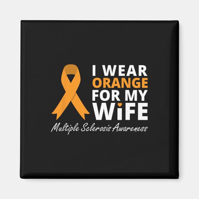 Bärans Orange för min fru Ribbon (Klyhet) Magnet (Framsidan)