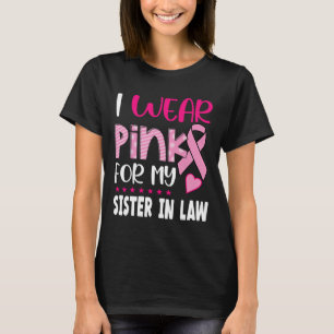 Bärans Rosa för min syster i juridik Medveten brös T Shirt