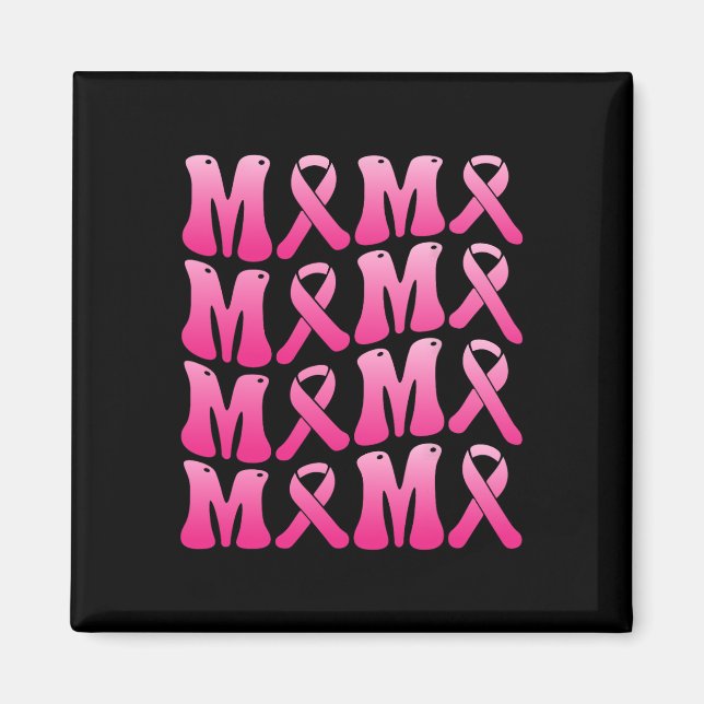 Bärans Rosa för mitt Mamma-torg Magnet (Framsidan)