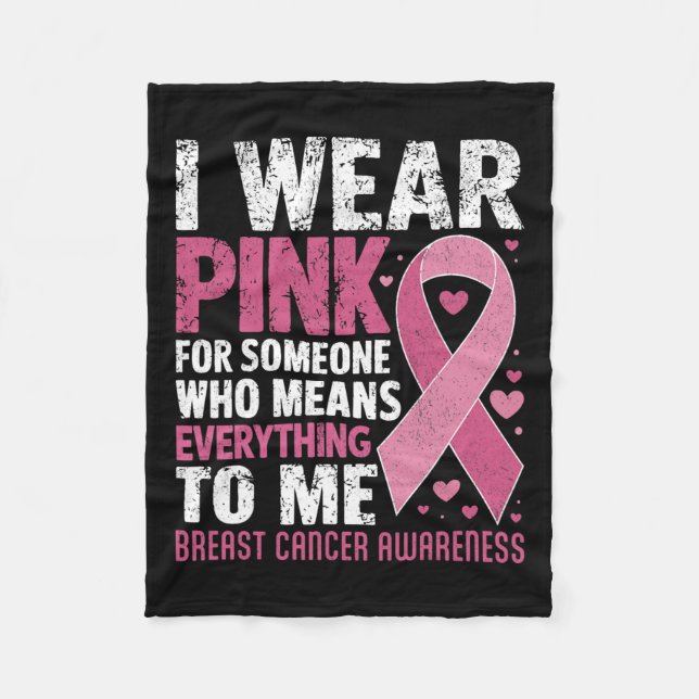 Bärans Rosa för någon som Elak allt för mig Fleecefilt (Framsidan)