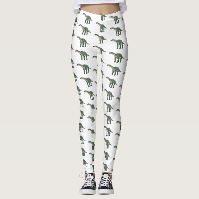 Barapasaurus tecknad illustration leggings (Framsida)