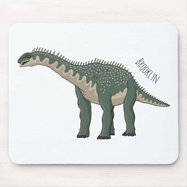 Barapasaurus tecknad illustration musmatta (Framsidan)