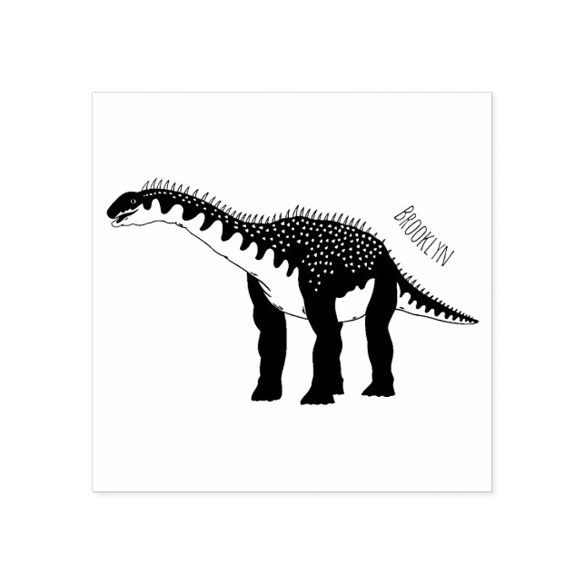 Barapasaurus tecknad illustration stämpel (Tryck)