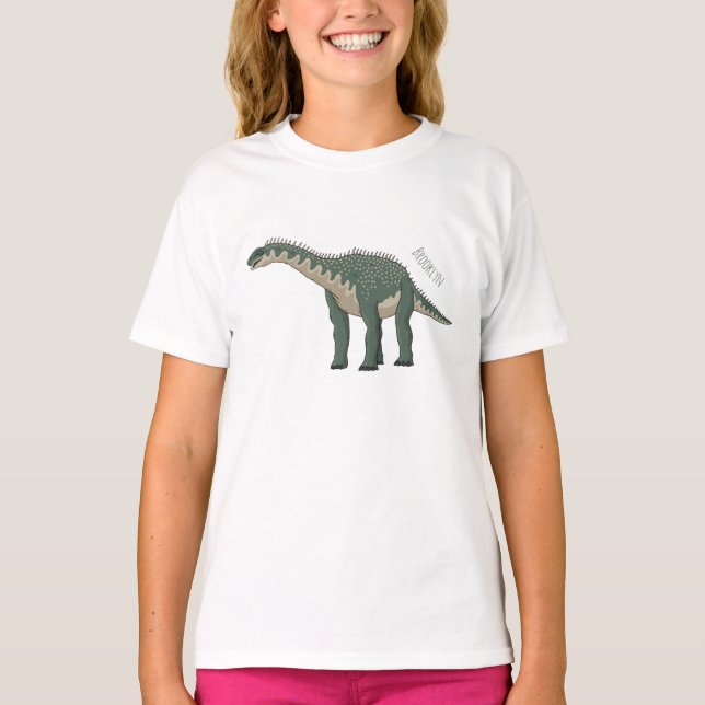 Barapasaurus tecknad illustration t shirt (Framsida)