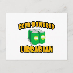 Bärardriven bibliotekarie vykort