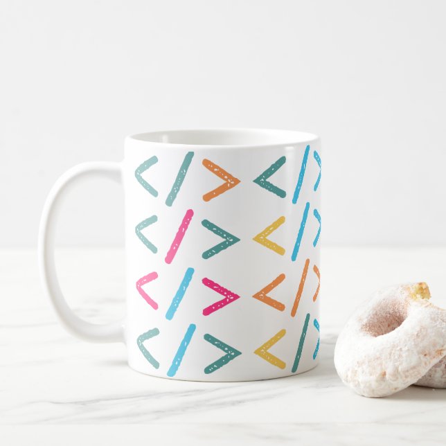 Bärare kodifierar mönster kaffemugg (Med munk)