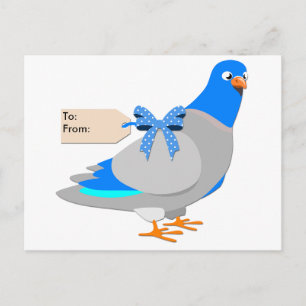 Bärare Pigeon/Ge, dem med fågelvykort Vykort