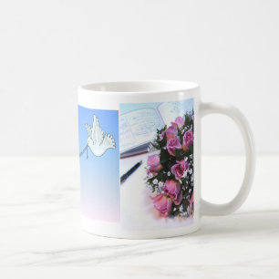 Bärareduvor & mugg för bröllopsymbolfavör (1)