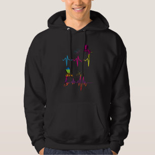 Bärarhandmålare - Spray Gun-pulsslag Ekg Hoodie