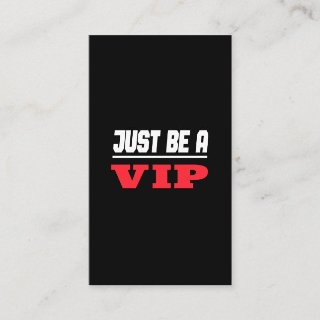 Bärarstjärna - var bara en VIP Visitkort (Framsida)