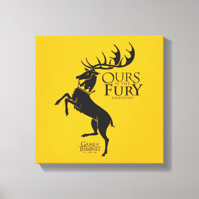 Baratheon Sigil - Ours är Fury Canvastryck (Framsida)