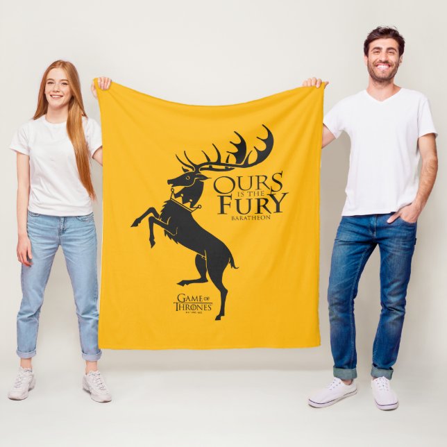 Baratheon Sigil - Ours is the Fury Fleecefilt (På plats)