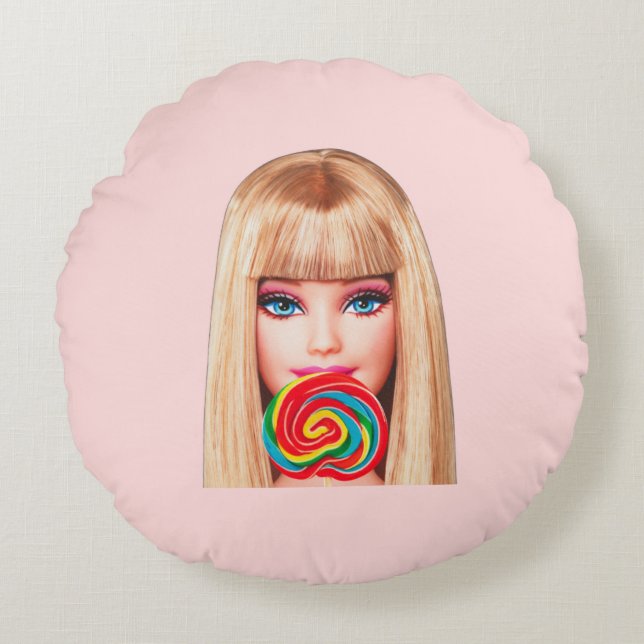 Barb Round Pillow Rund Kudde (Framsidan)