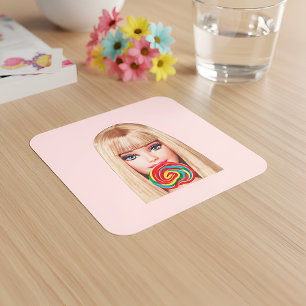 Barb Sticker Fyrkantigt Klistermärke