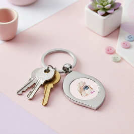 Barb Swirl Silverfärgad Nyckelring