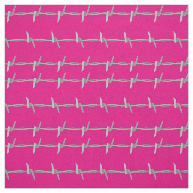 Barb Wire Mönster på Rosa Tyg (Provkarta)