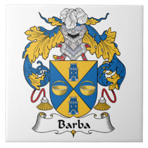 Barba familjvapensköld kakelplatta