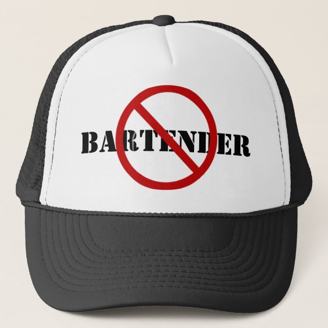 Barback hatt - inte en Bartender Truckerkeps (Framsida)