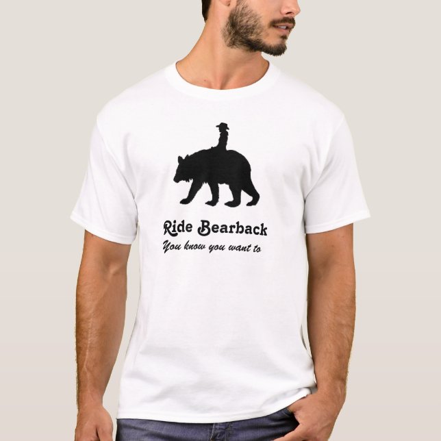 Barbackaa björn för ritt t-shirt (Framsida)