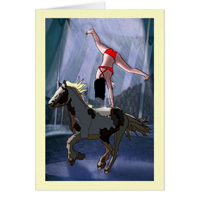 Barbackaa ryttare hälsningskort (Framsidan)