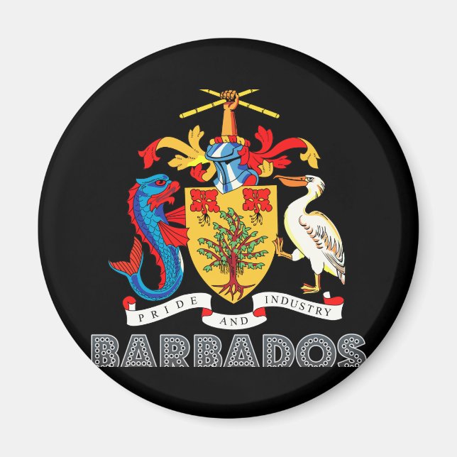 Barbadian Emblem Magnet (Framsidan)