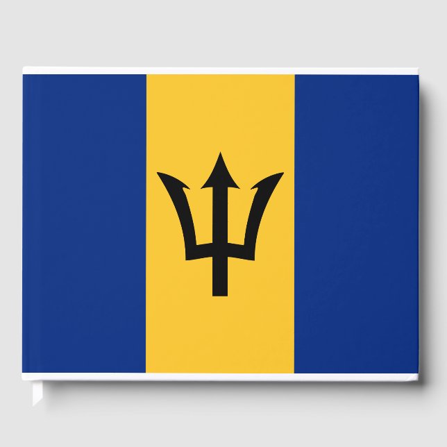 Barbadian Flagga (Barbados) (Bajan) Gästböcker (Framsida)