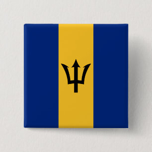 Barbadian Flagga (Barbados) (Bajan) Knapp