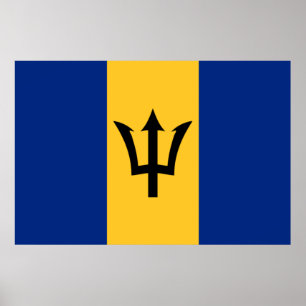 Barbadian Flagga (Barbados) (Bajan) Poster