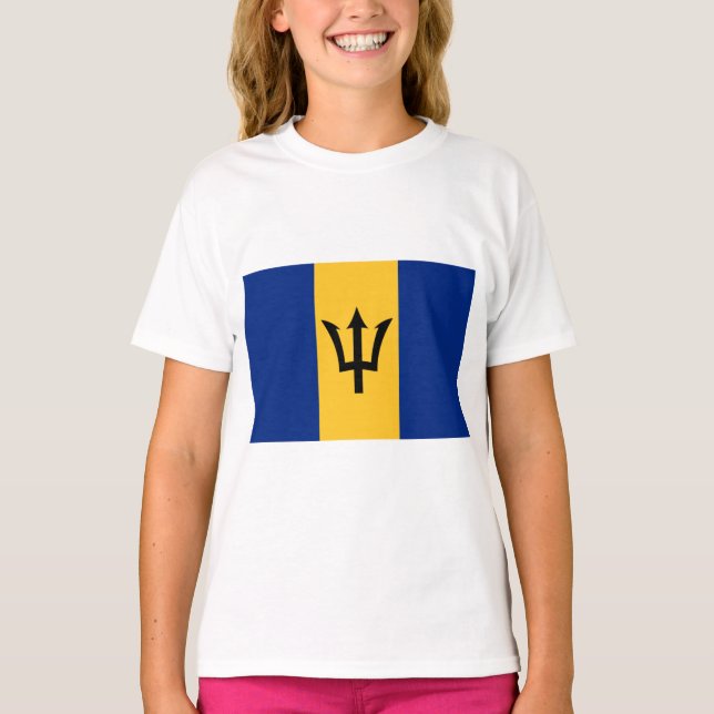Barbadian Flagga (Barbados) (Bajan) T Shirt (Framsida)