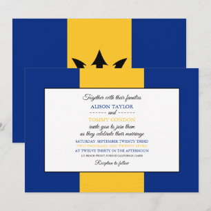 Barbadian Flagga, Flagga of Barbados Bröllop Inbjudningar