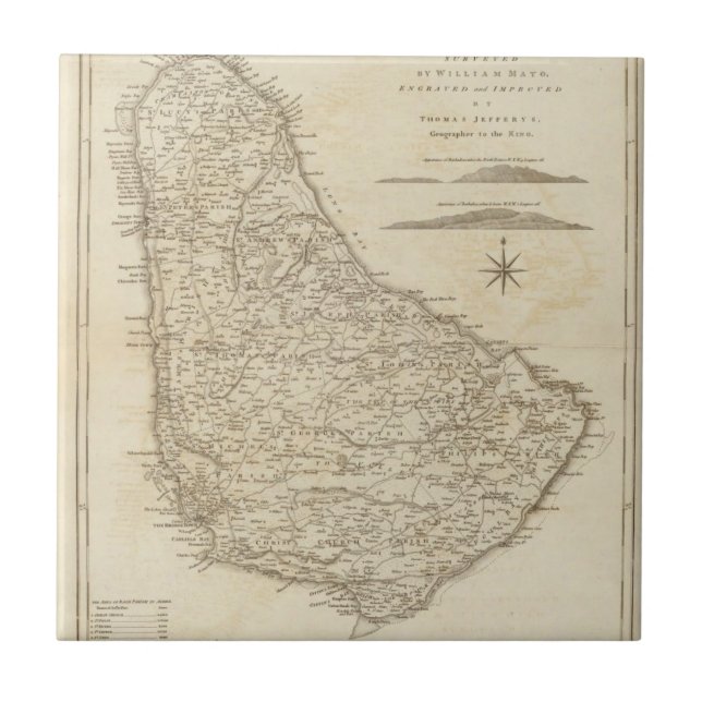 Barbadoes Kakelplatta (Framsidan)