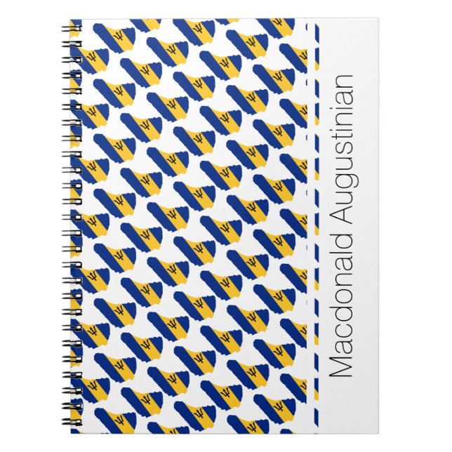 BARBADOS Anpassningsbar Flagga Patriotic Notebook  Anteckningsbok (Framsidan)
