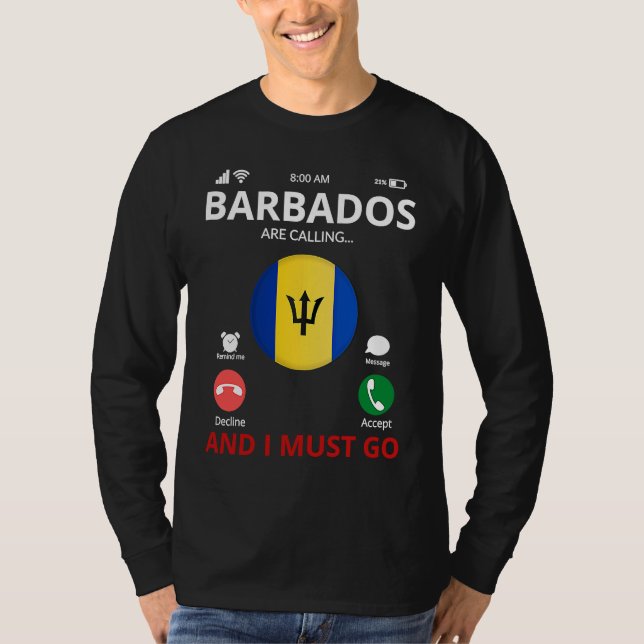 Barbados Are Calling T Shirt (Framsida)