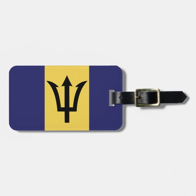 Barbados bagagemärkre (tillfoga din kontakt info), bagagebricka (Horisontell Framsida)