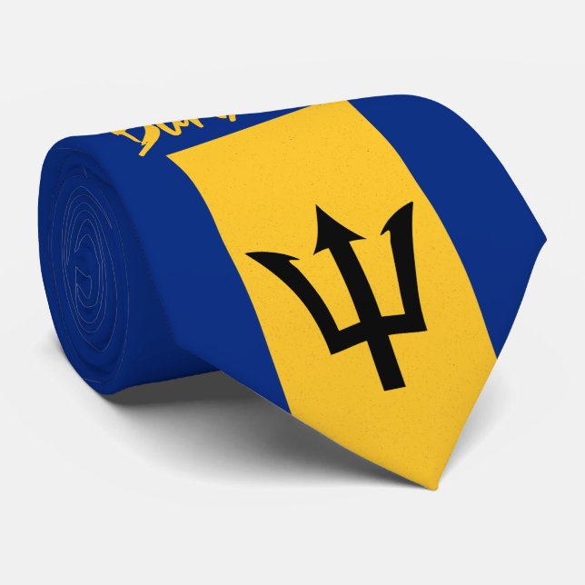 Barbados Bajan Flagga Barbadiska Västindien Slips (Rullad)