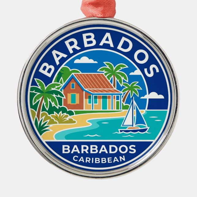 Barbados Barbados Julgransprydnad Metall (Framsidan)
