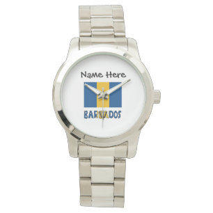 Barbados barbarflagga Personlig namn Armbandsur
