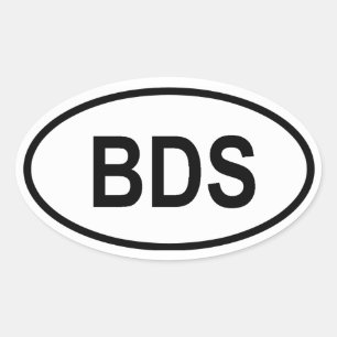 Barbados "BDS" Ovalt Klistermärke