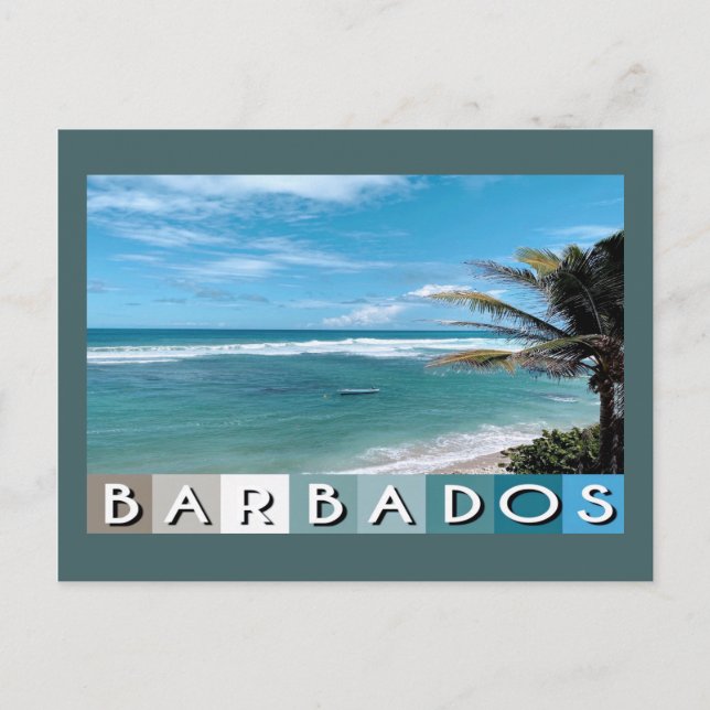 Barbados Beach Vykort (Framsida)