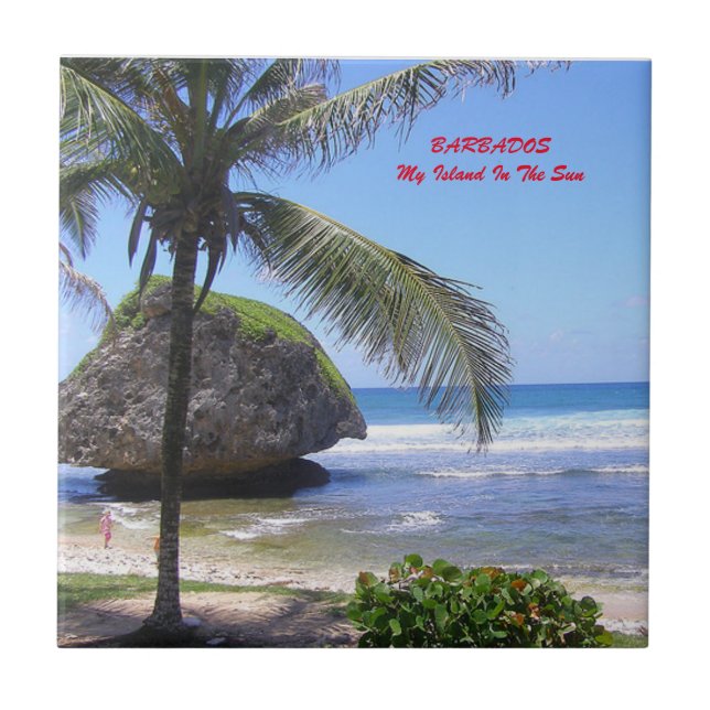 Barbados belägger med tegel Themed keramiska Kakelplatta (Framsidan)