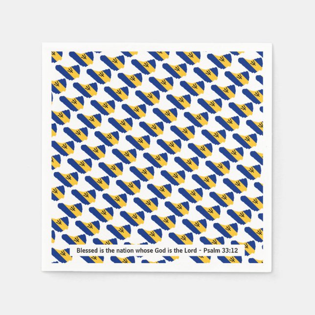 BARBADOS Blzed Nation Firande Papper Pappersservett (Framsidan)