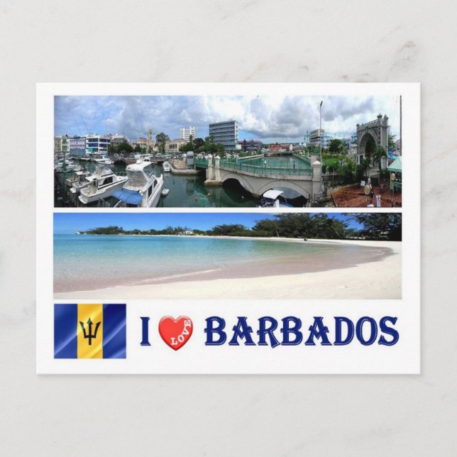 Barbados - Bridgetown - I Kärlek - Vykort (Framsida)