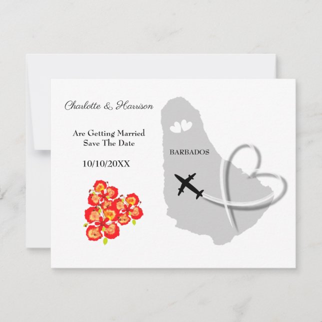 Barbados Bröllop mål Spara datum Spara Datumet (Framsida)