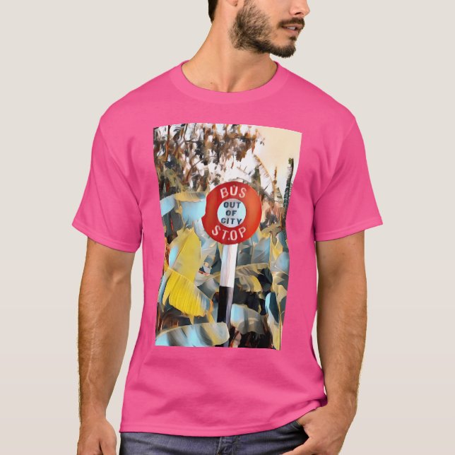 Barbados Buss Stop T Shirt (Framsida)