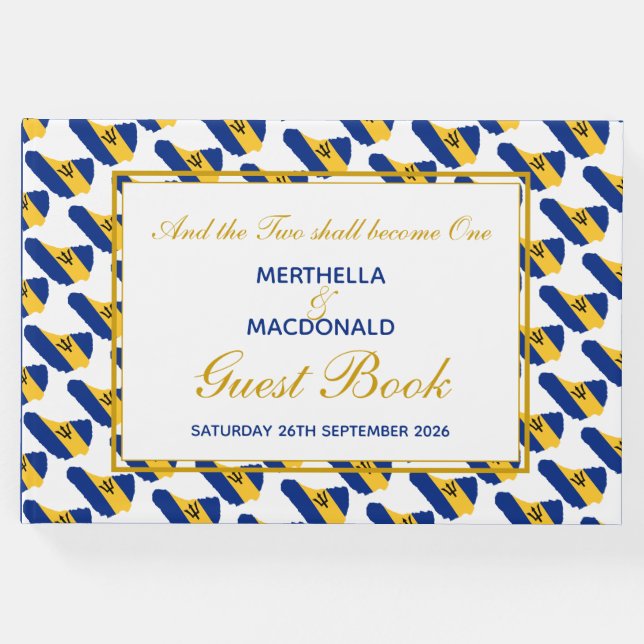 BARBADOS Christian Scripture | Patriotic | BRÖLLOP Gästböcker (Framsida)